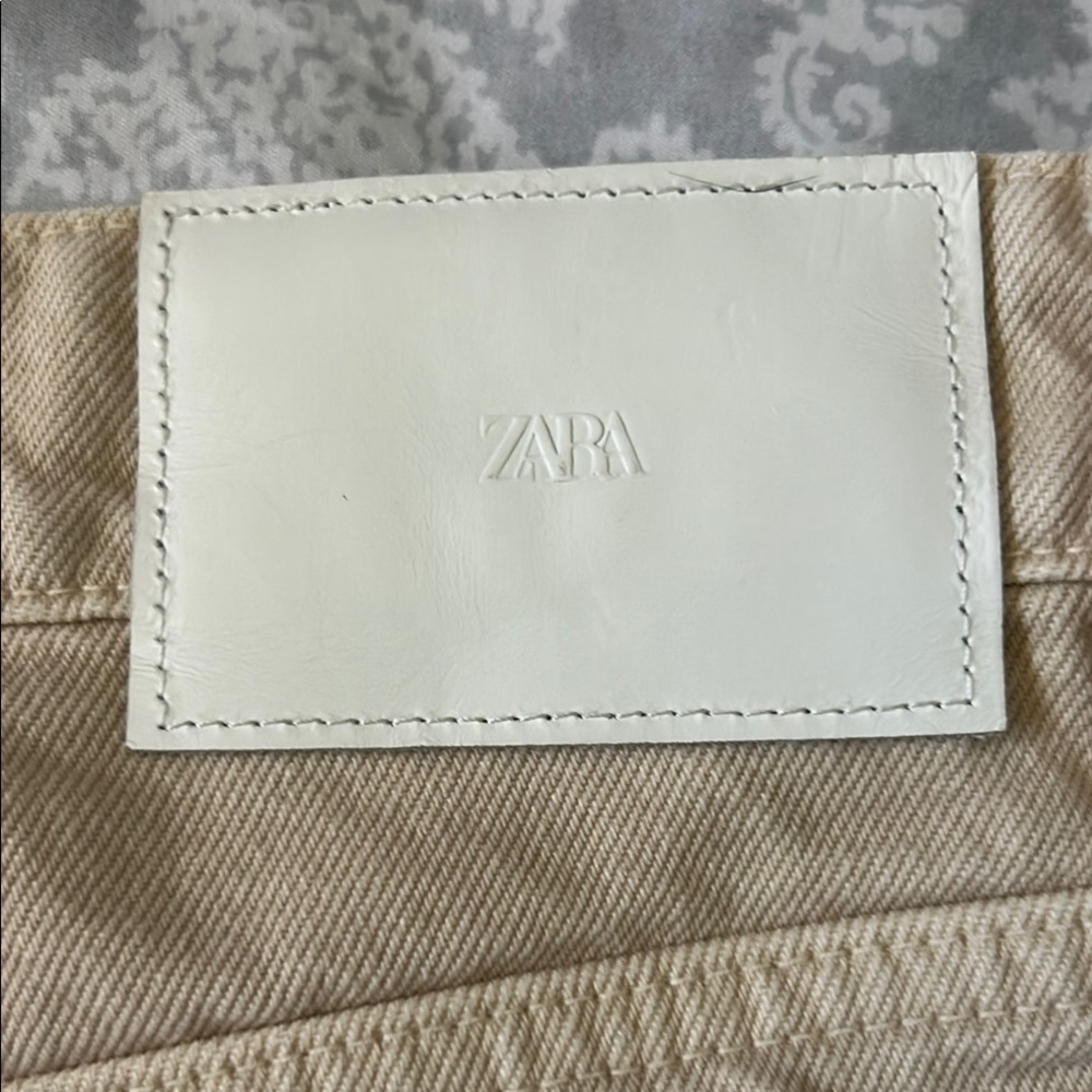 Zara woman Beige Straight Jeans - Picture 7 of 12